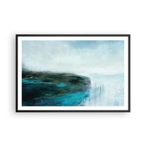 Plagát v čiernom ráme - Námorná abstrakcia - 91x61 cm