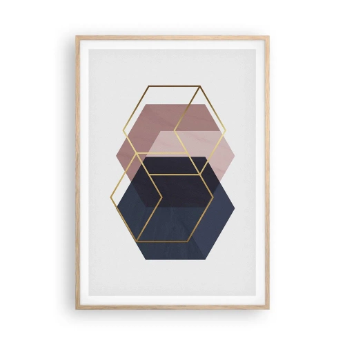 Plagát v ráme zo svetlého duba - Sila jednoduchosti - 70x100 cm