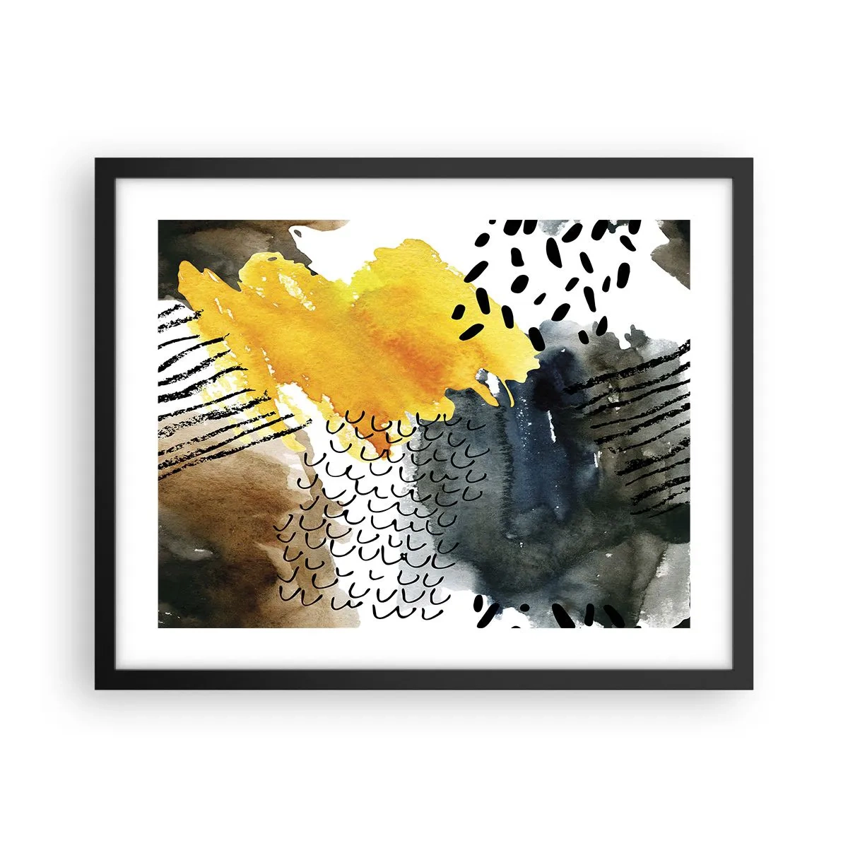 Plagát v čiernom ráme - Stretnutie živlov - 50x40 cm