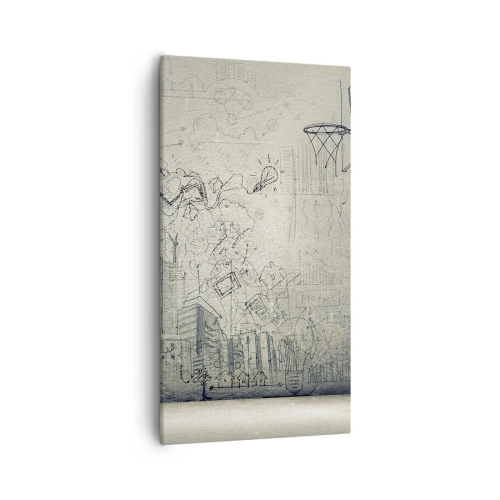 Obraz na plátne - Môj skvelý mestský život - 55x100 cm