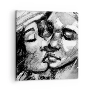 Obraz na plátne - Nežný okamih - 60x60 cm