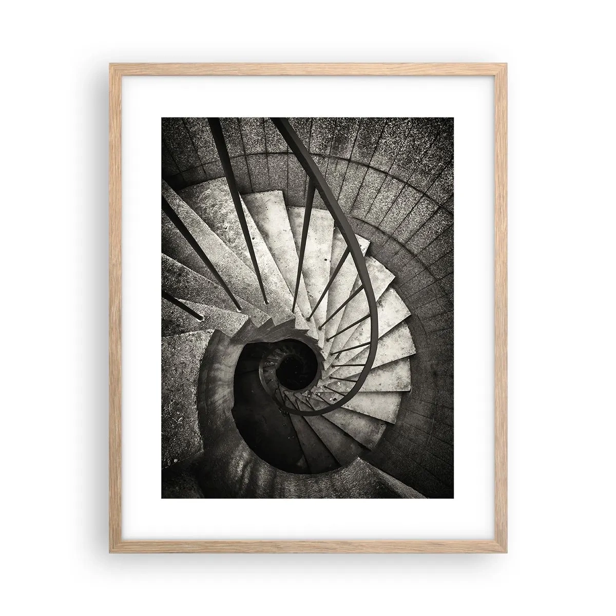 Plagát v ráme zo svetlého duba - Hore po schodoch, dole po schodoch - 40x50 cm