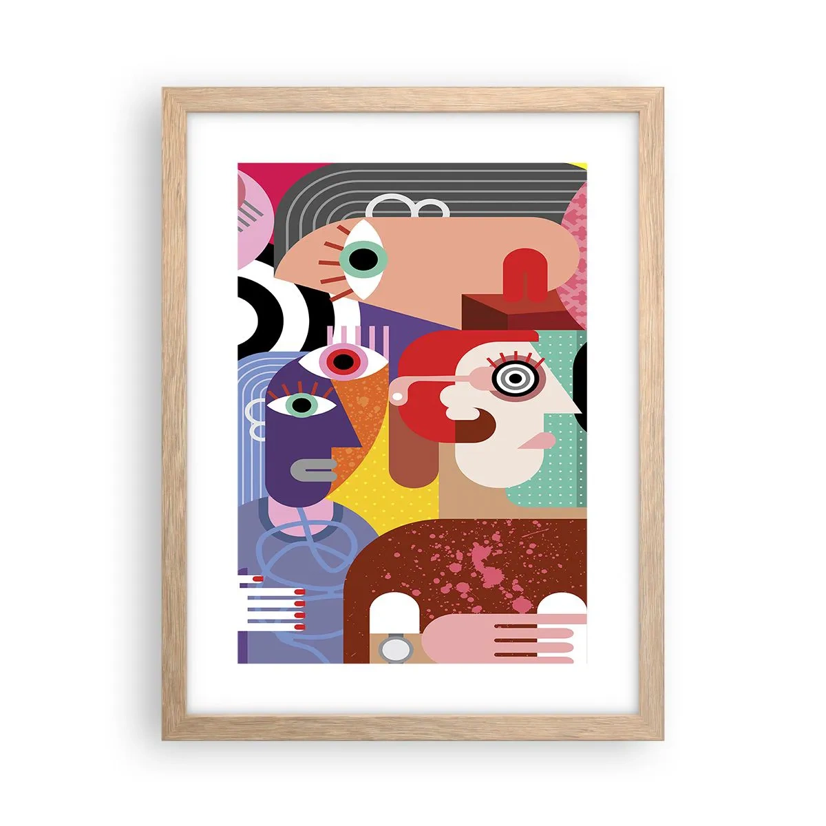 Plagát v ráme zo svetlého duba - My od pána Picassa - 30x40 cm