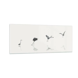 Obraz na skle - Štyri jednoduché kroky - 100x40 cm