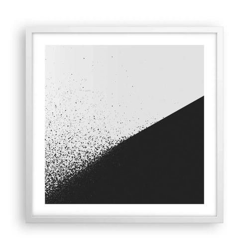 Plagát v bielom ráme - Rýchlejšie a rýchlejšie, viac a viac - 50x50 cm