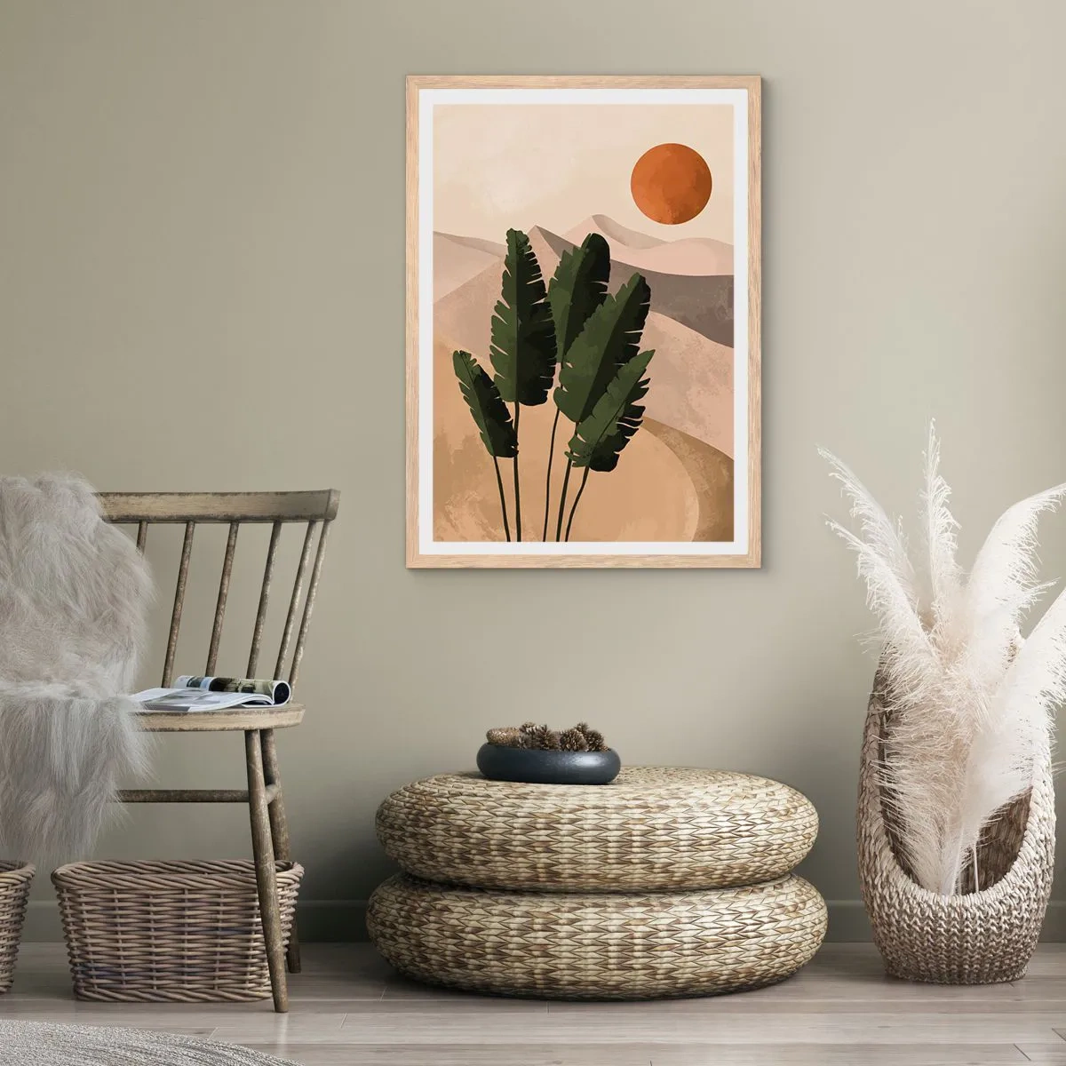 Plagát v ráme zo svetlého duba - Triumf života - 70x100 cm