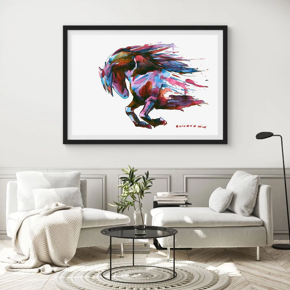 Plagát v čiernom ráme - Nadšenie - 70x50 cm