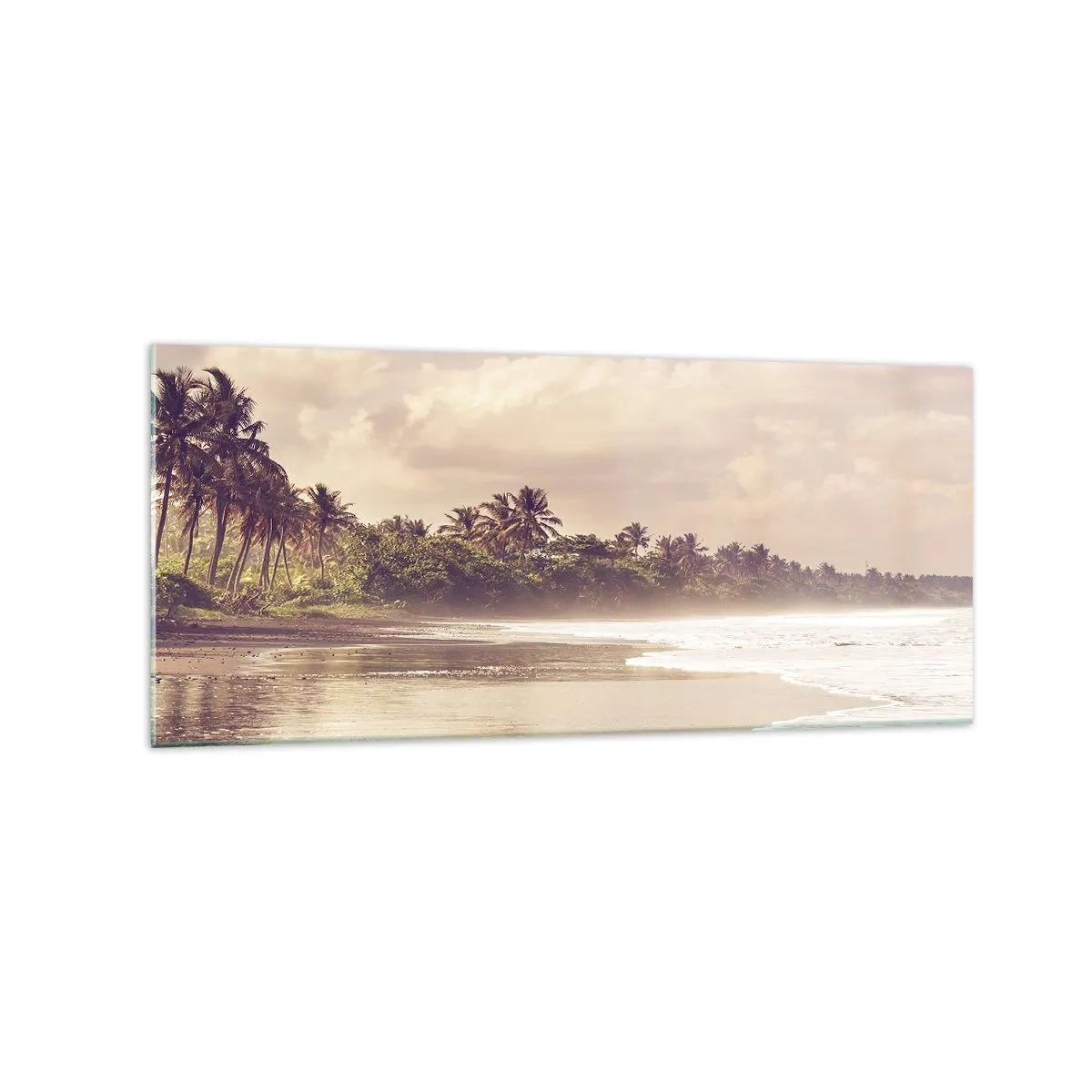 Obraz na skle - Pohladenie vĺn - 120x50 cm