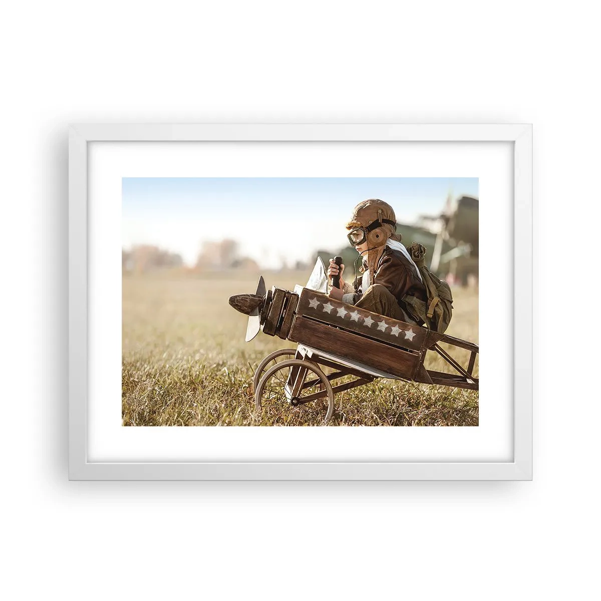 Plagát v bielom ráme - Štart do snov - 40x30 cm