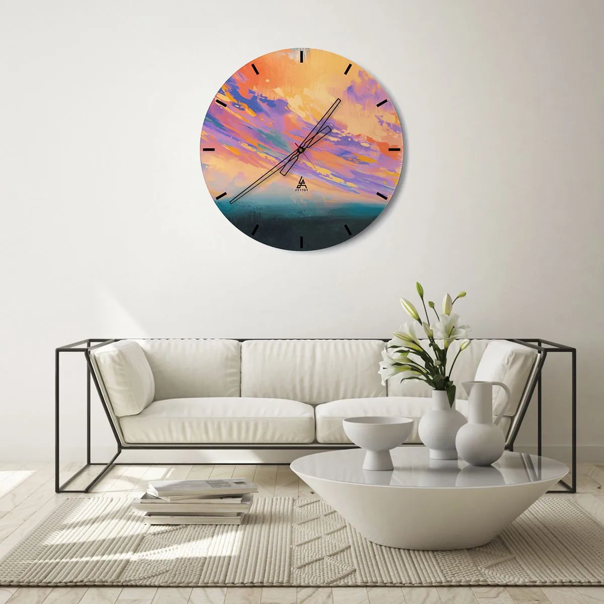 Nástenné hodiny - Sila príťažlivosti - 40x40 cm