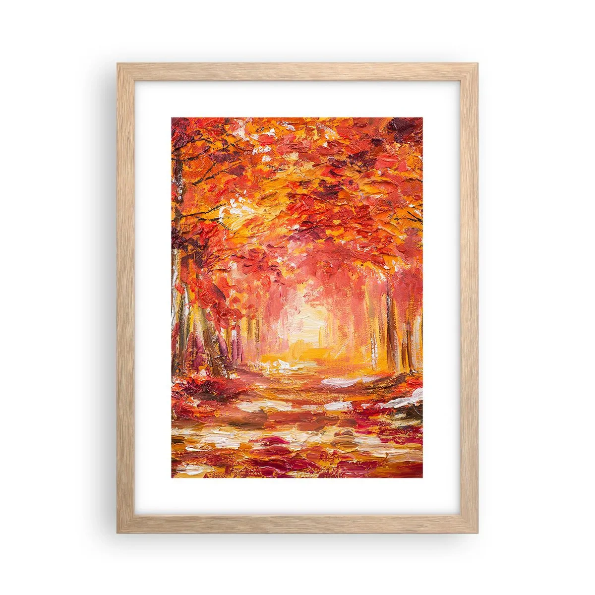 Plagát v ráme zo svetlého duba - Medený les - 30x40 cm