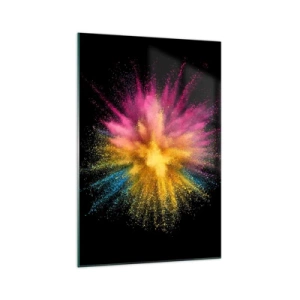 Obraz na skle - Zrodenie farieb - 70x100 cm