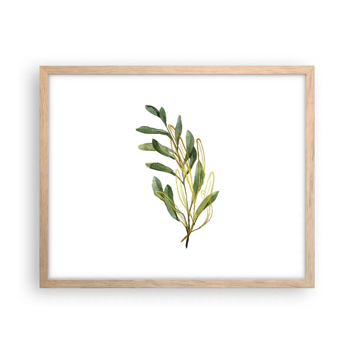 Plagát v ráme zo svetlého duba - Všetko, čo je dobré - 50x40 cm