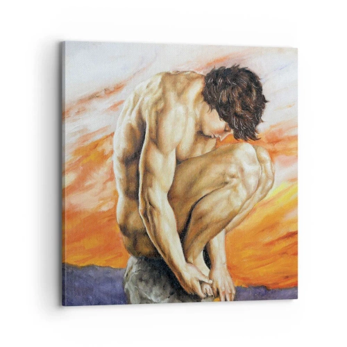 Obraz na plátne - Ponorený do seba - 70x70 cm