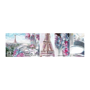 Vzorka samolepiacej fototapety Deluxe Sticker - Najkrajšie je tu v máji - Mesto, Eiffelova veža, Paríž - 100x30 cm