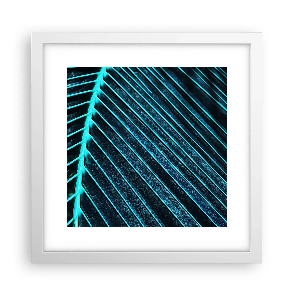 Plagát v bielom ráme - Textúra zelene - 30x30 cm