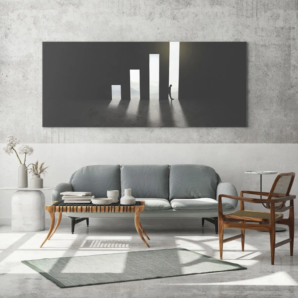 Obraz na skle - Úspech – impresia - 100x40 cm