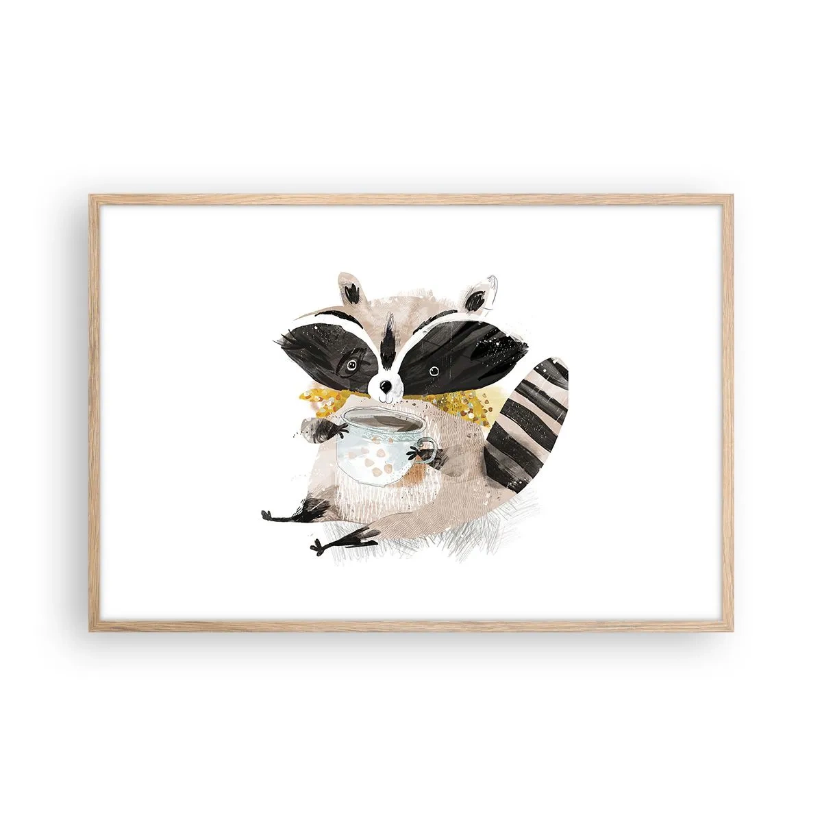 Plagát v ráme zo svetlého duba - Môj priateľ mýval - 91x61 cm