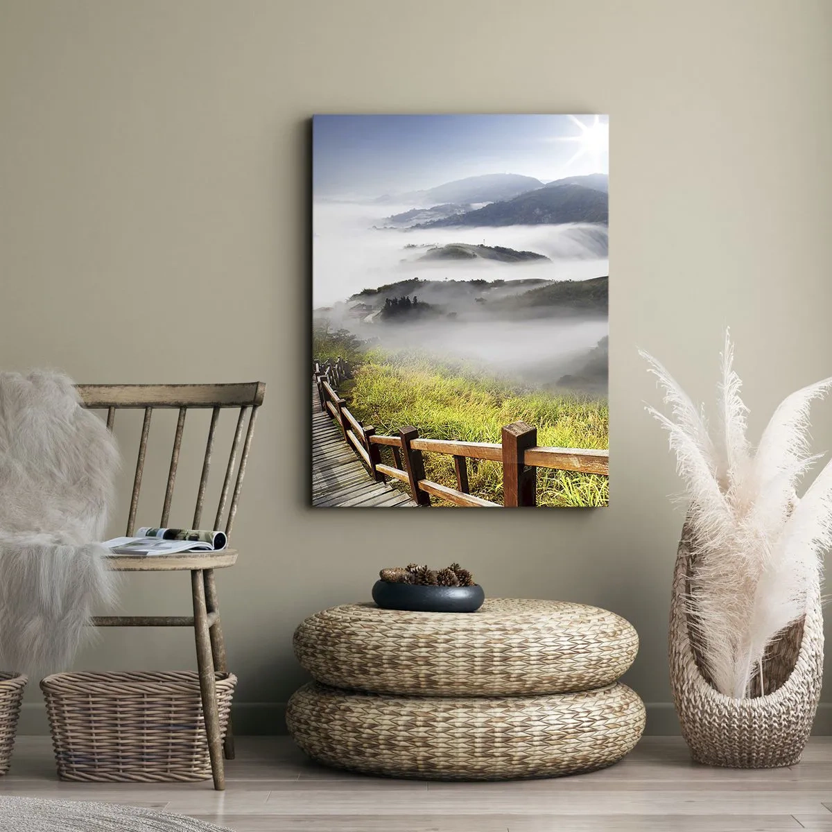 Obraz na plátne - Utkané zo žiary a hmly - 45x80 cm