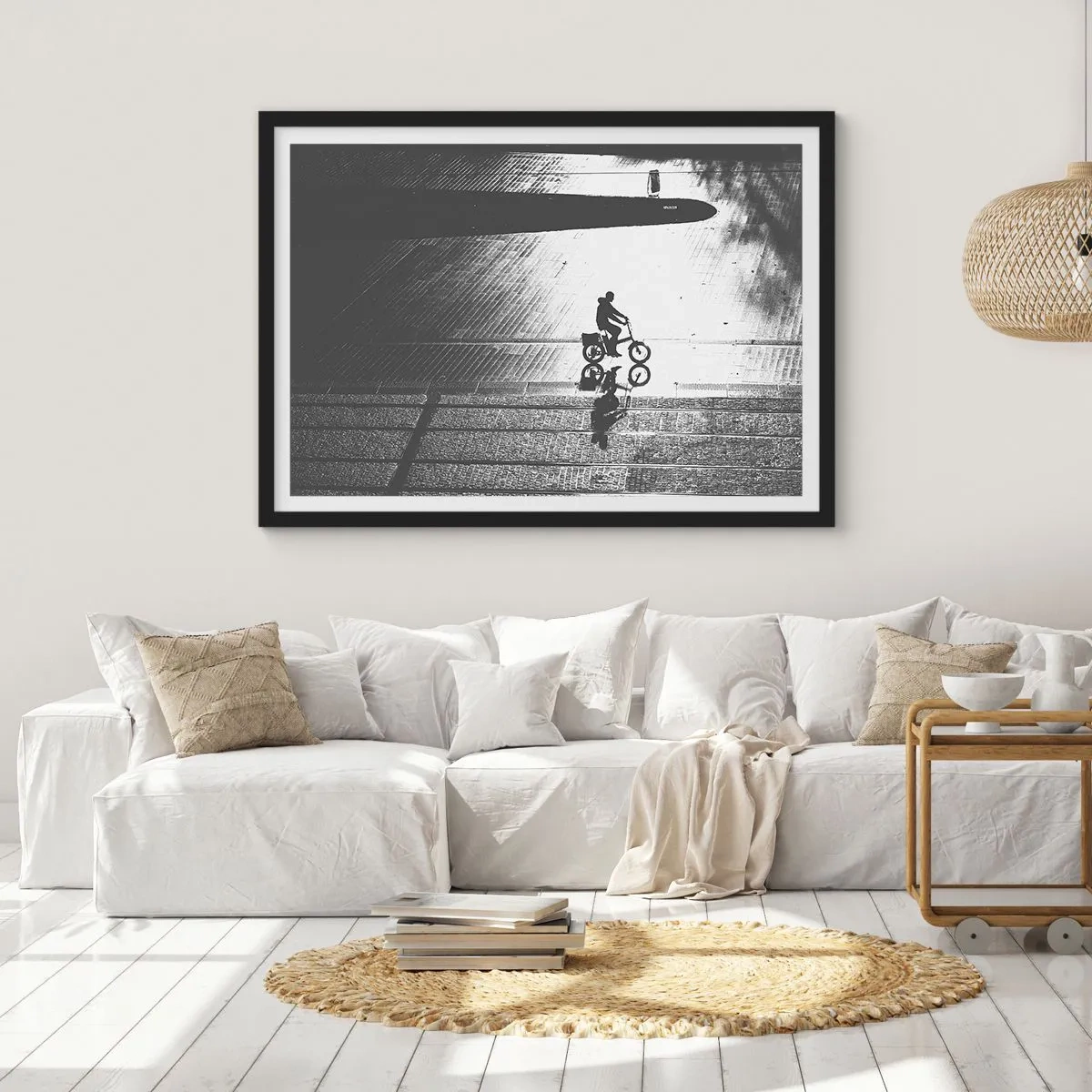 Plagát v čiernom ráme - Dopredu, cez mesto - 100x70 cm