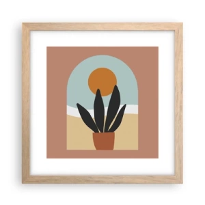 Plagát v ráme zo svetlého duba - Malé radosti - 30x30 cm