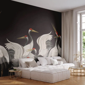 Fototapeta Premium Canvas - Vtáčie záležitosti - Žeriavy, Vtáky, Kus - 100x70 cm