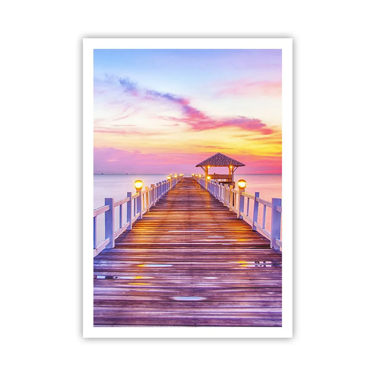 Plagát - Ľaliovo-zlaté ticho večera - 70x100 cm