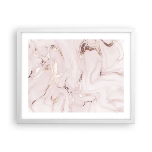 Plagát v bielom ráme - V ružovom šialenstve - 50x40 cm
