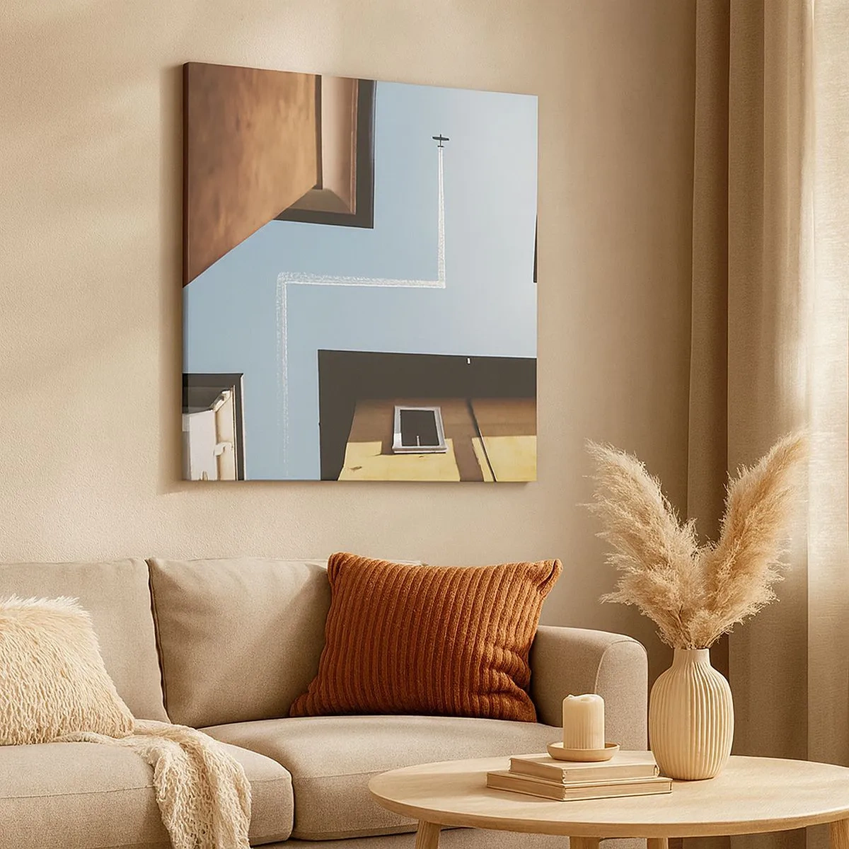 Obraz na plátne - Nad mestským labyrintom - 30x30 cm