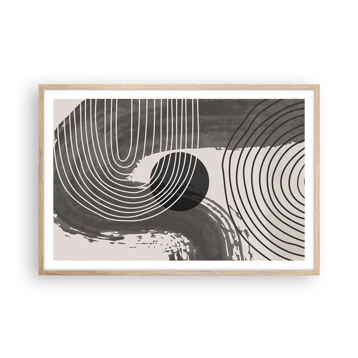 Plagát v ráme zo svetlého duba - Ovál víťazí - 91x61 cm