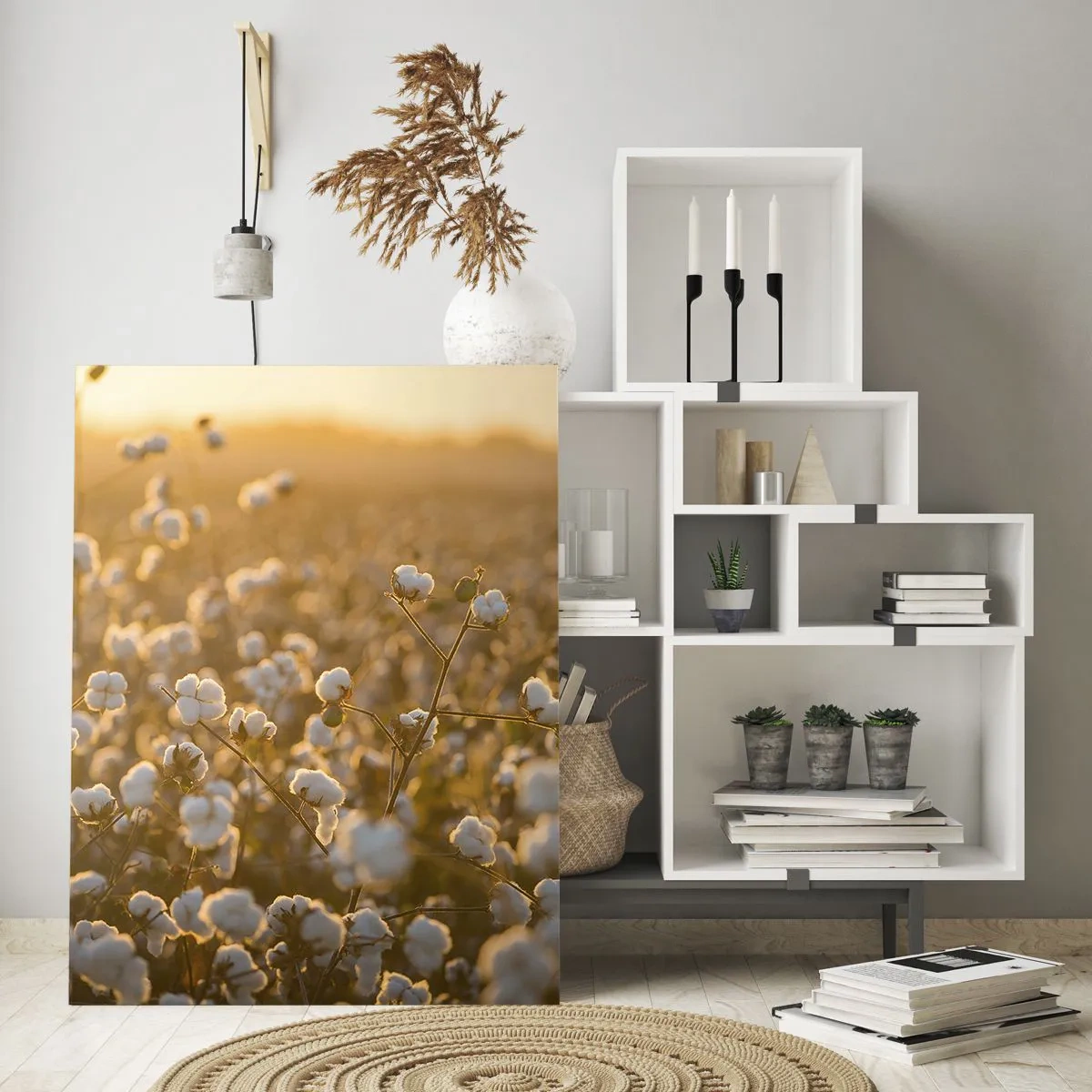 Obraz na skle - Chlpaté pole - 70x100 cm
