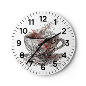 Nástenné hodiny - Čaj dobrý na všetko - 30x30 cm