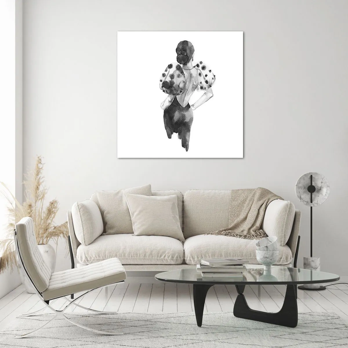 Obraz na skle - Prešla hneď vedľa - 40x40 cm