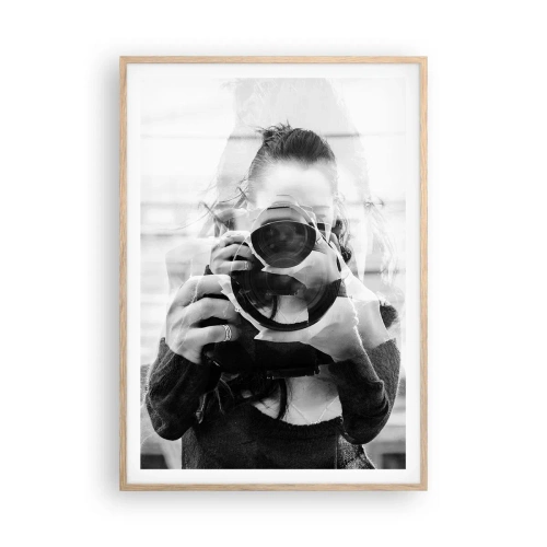 Plagát v ráme zo svetlého duba - Tvorca a materiál - 70x100 cm