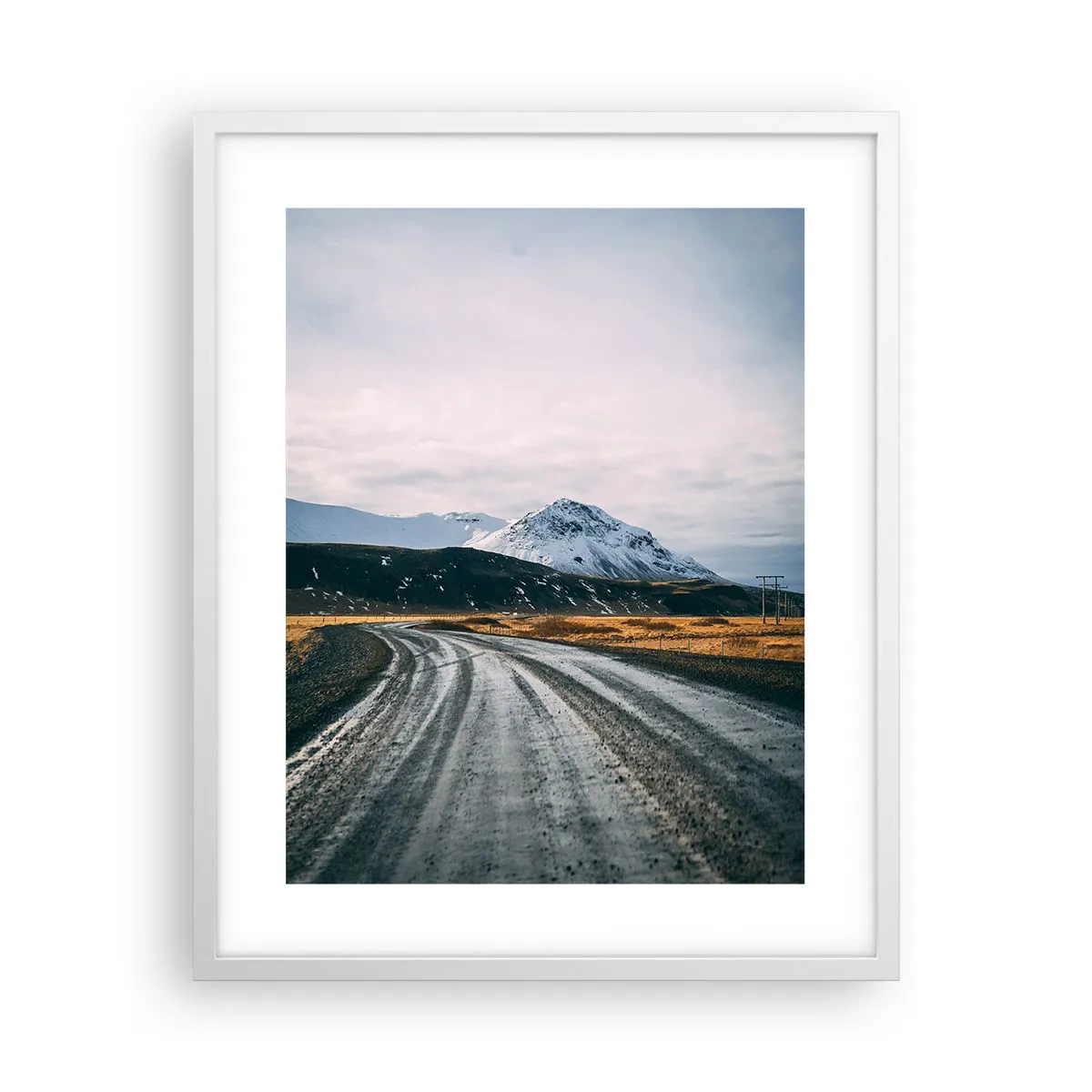 Plagát v bielom ráme - V islandskom štýle - 40x50 cm