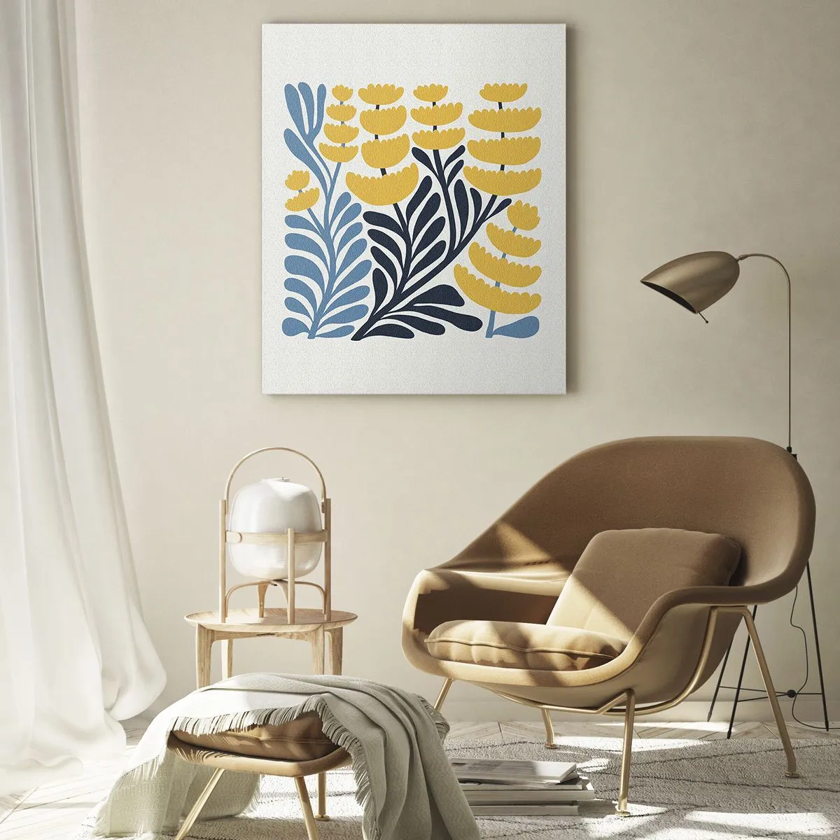 Obraz na skle - Slnečný záhon - 50x70 cm