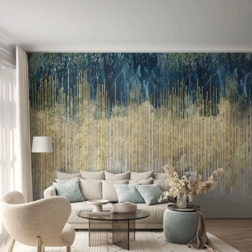 Fototapeta Premium Canvas - Pozlátená hranica - Kus, Art Deco, Súčasné - 300x210 cm