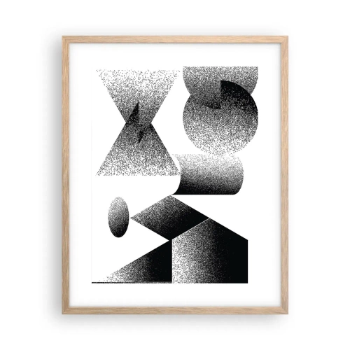 Plagát v ráme zo svetlého duba - Uhly a ovály - 40x50 cm