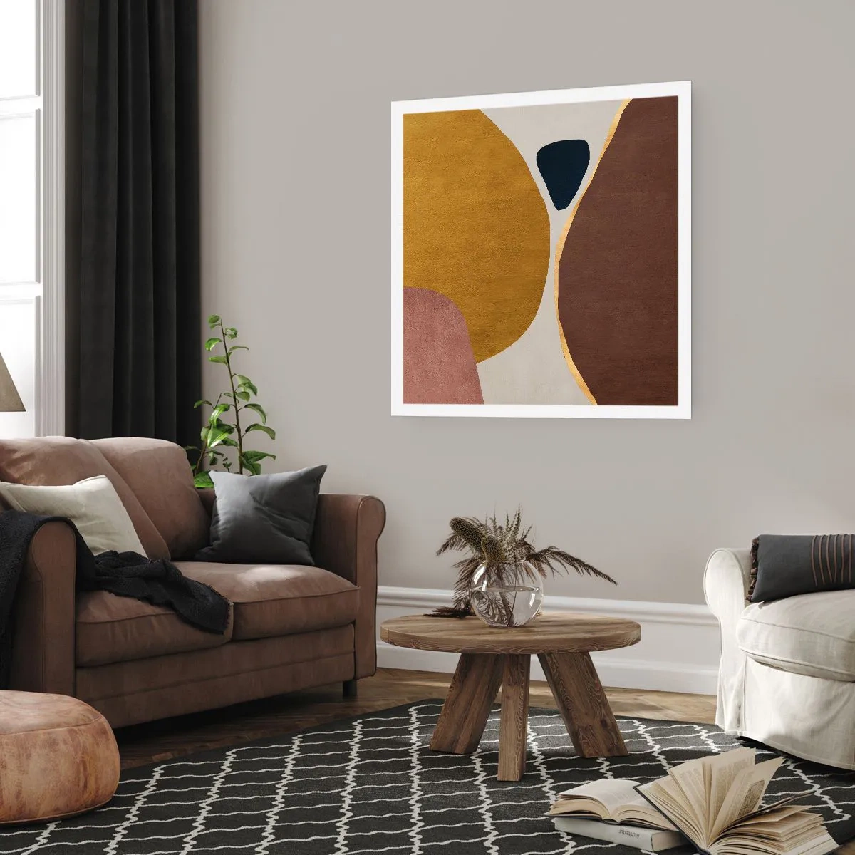 Plagát - Abstrakcia – miesto v priestore - 40x40 cm