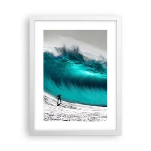 Plagát v bielom ráme - Výzva prijatá - 30x40 cm