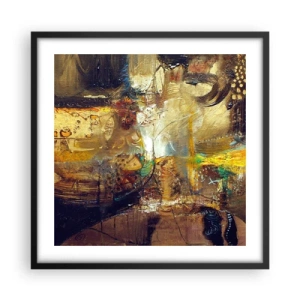 Plagát v čiernom ráme - Zima, teplejšie, horúco - 50x50 cm