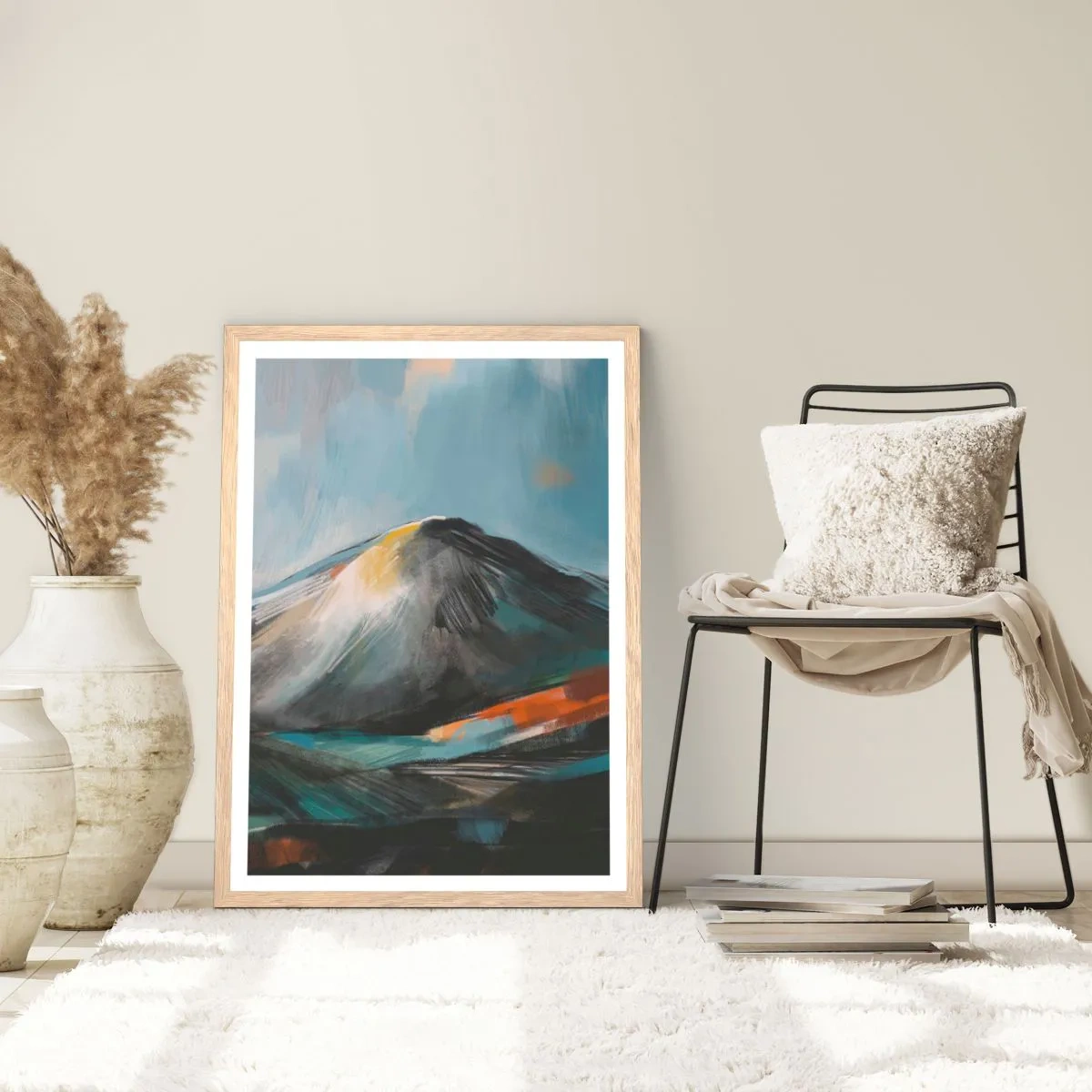 Plagát v ráme zo svetlého duba - Surové a krásne - 40x50 cm