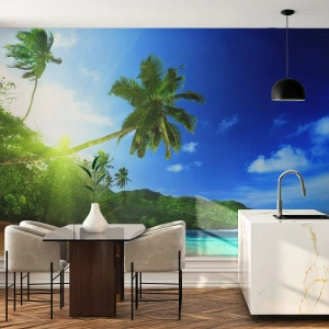 Fototapeta Premium Sand - Jemný dotyk trópov - Krajina, oceán, Pláž - 100x70 cm