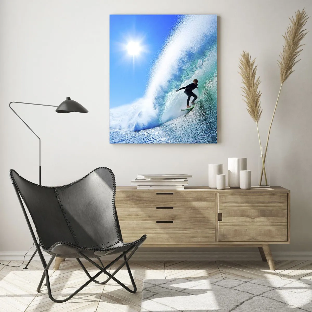Obraz na skle - Cez veľký blankyt - 50x70 cm