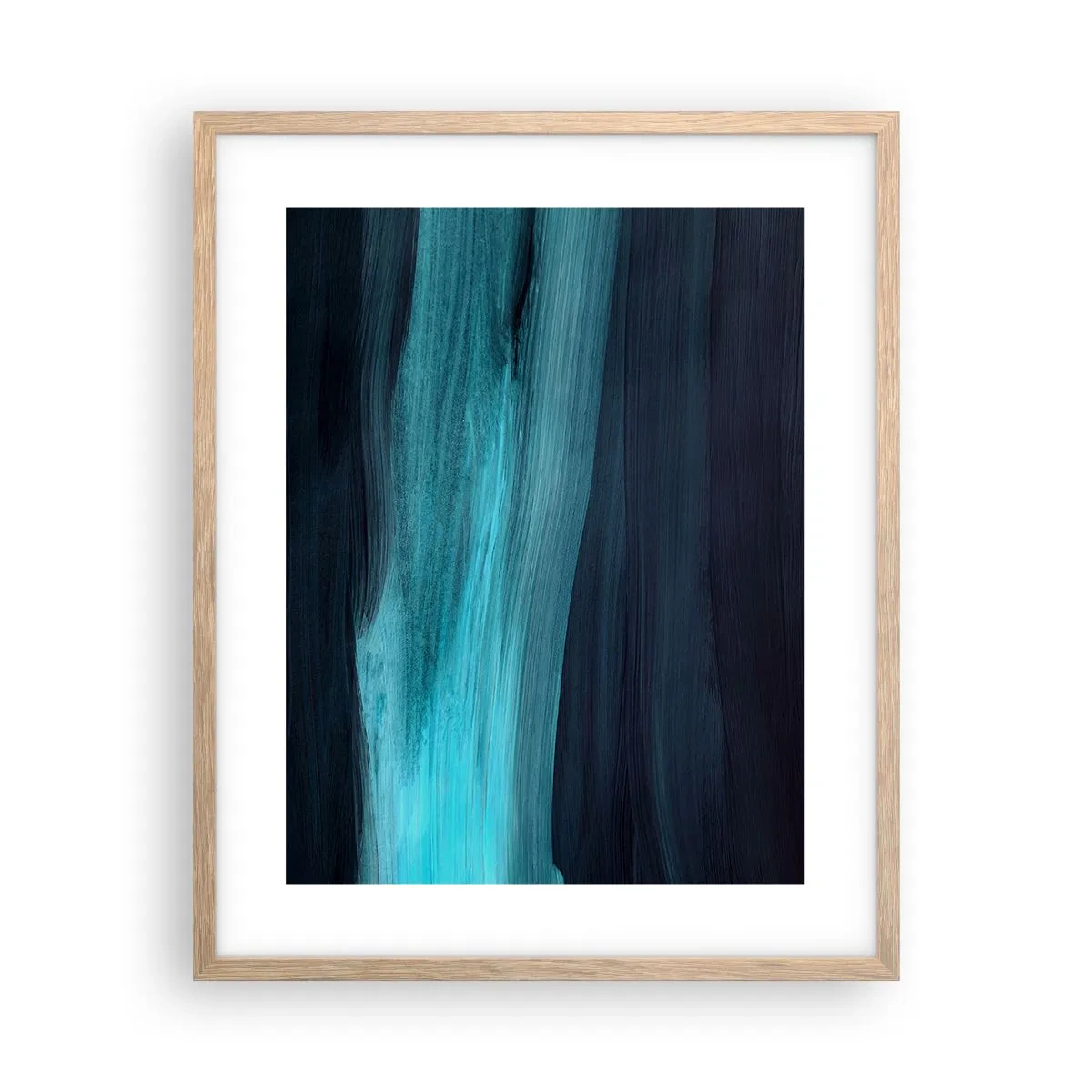 Plagát v ráme zo svetlého duba - Plávaj s prúdom - 40x50 cm