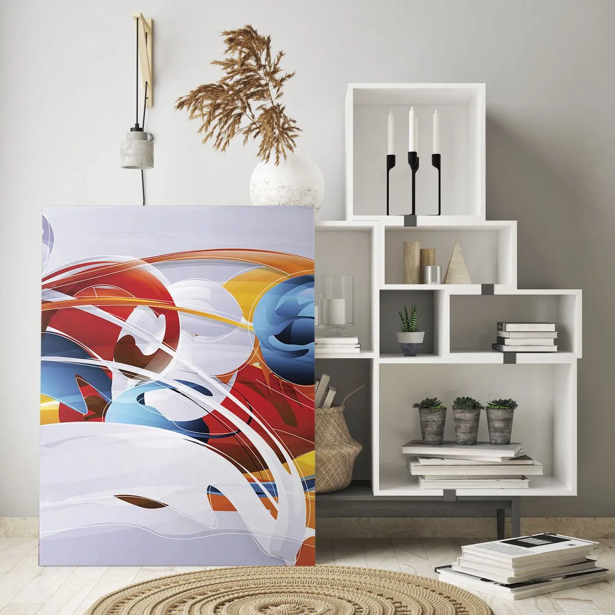 Obraz na skle - Tanec živlov - 70x100 cm