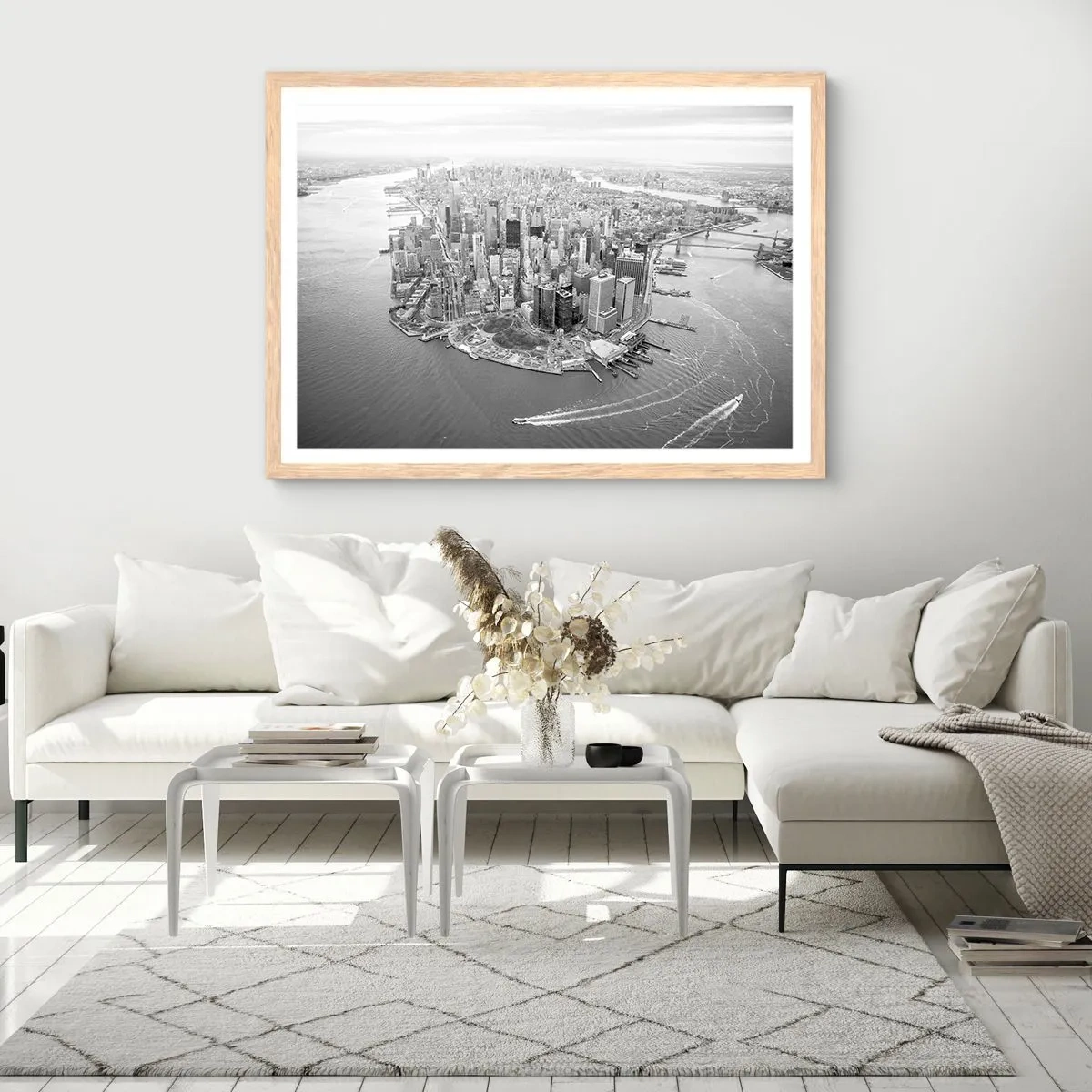 Plagát v ráme zo svetlého duba - Ako nemilovať? - 100x70 cm