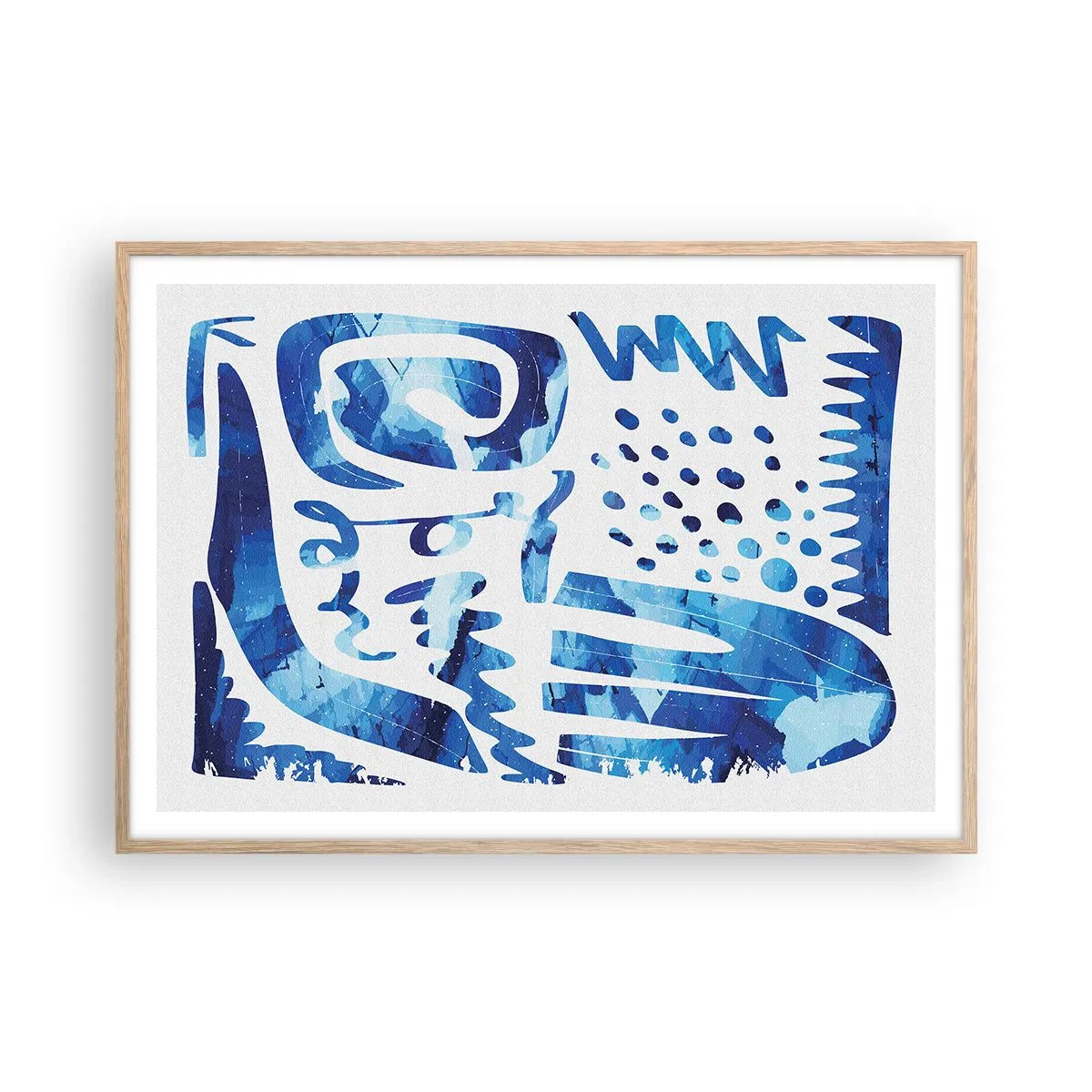 Plagát v ráme zo svetlého duba - Späť ku koreňom - 100x70 cm