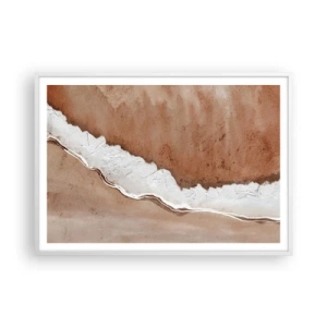 Plagát v bielom ráme - V zemitých farbách - 100x70 cm