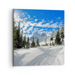 Obraz na plátne - V snehu a na slnku - 70x70 cm